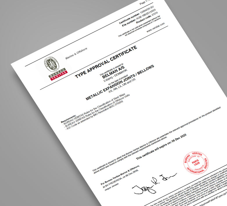 Bureau Veritas (BV) type approval - Belman