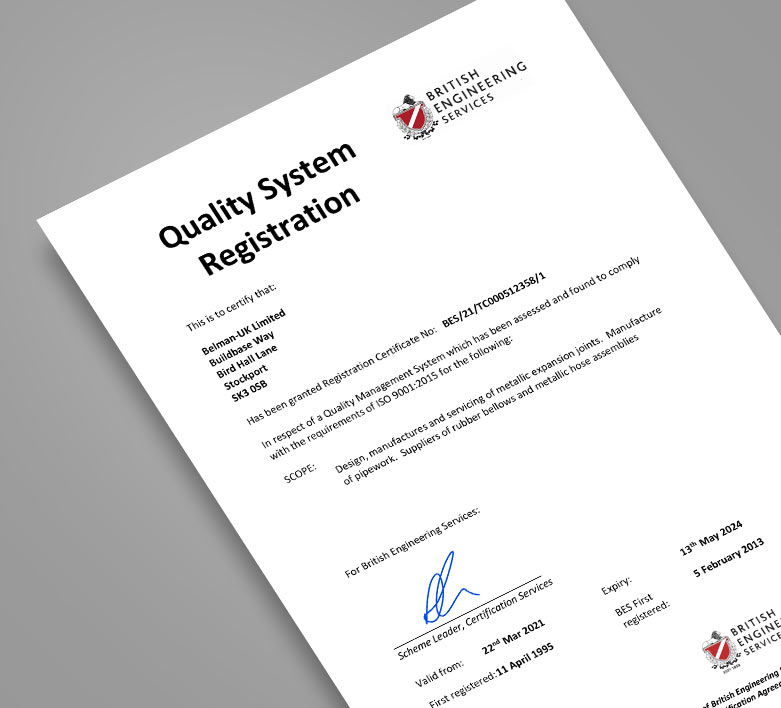 Belman-UK - ISO 9001:2015